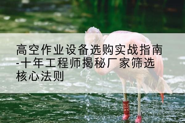 祥符剪叉式升降机厂家-高空作业设备选购实战指南-十年工程师揭秘厂家筛选核心法则